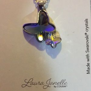 Swarovski crystal butterfly necklace